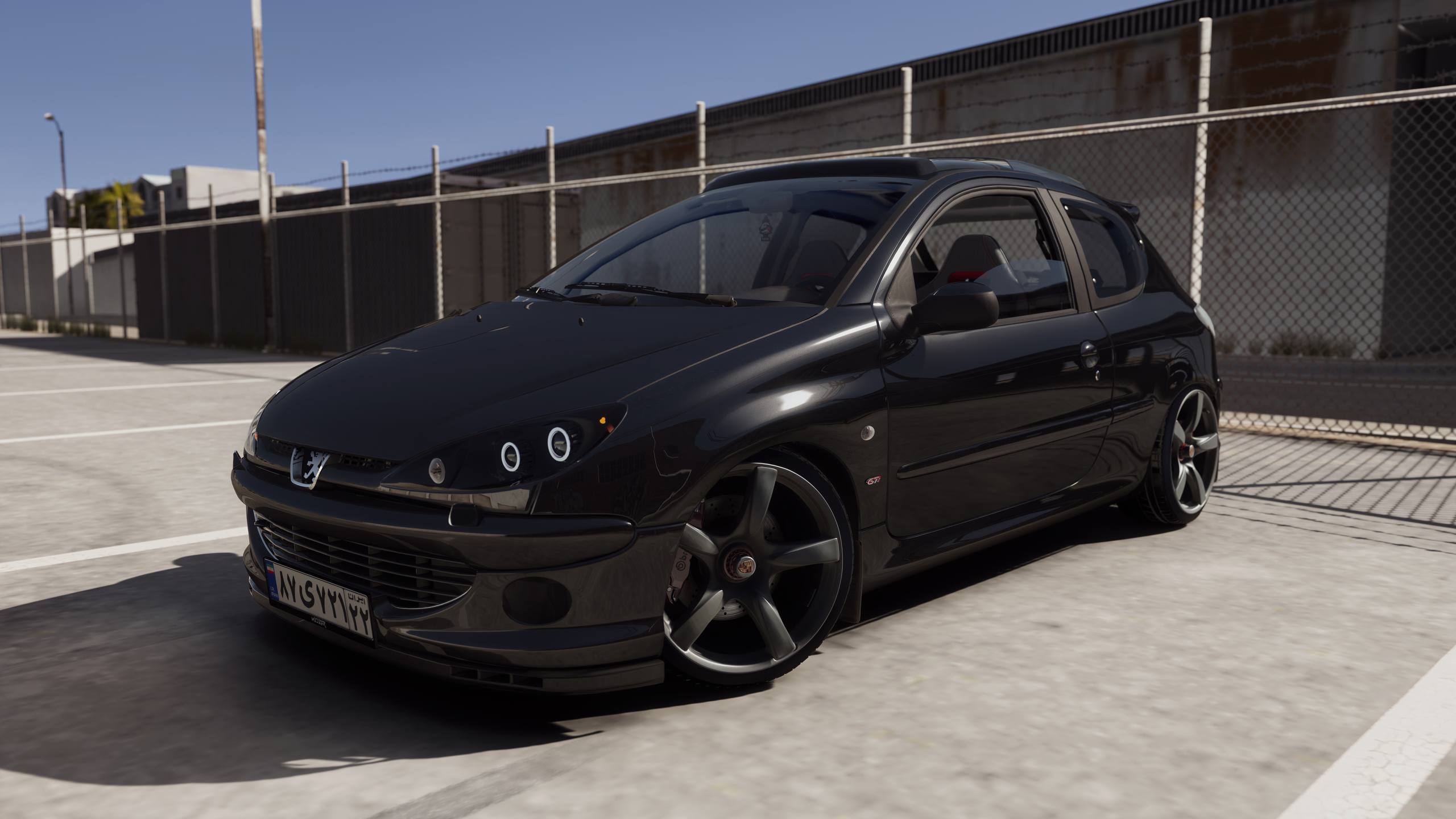 پژو ۲۰۶ مشکی در دنیای Assetto Corsa